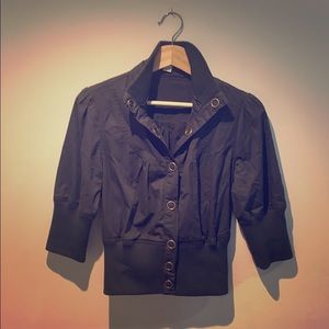 Charcoal colored bomber jacket